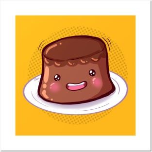 chocolate pudding kawaii Posters and Art